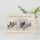 Faire-part de sauvegarde de vignoble italien au fu (Debout devant)