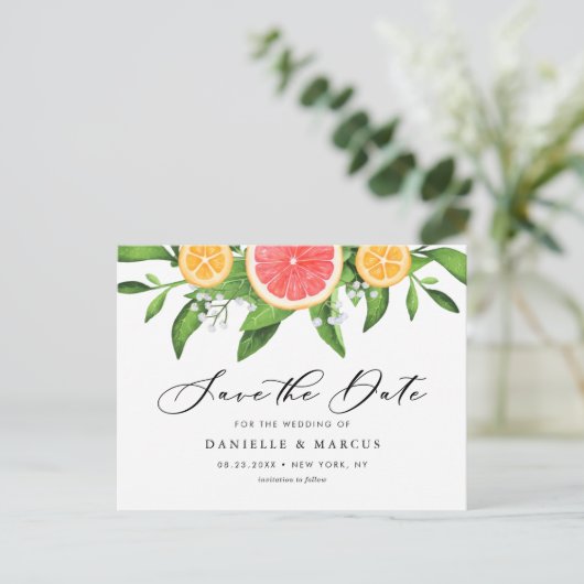 Faire-part de sauvegarde Oranges et Pamplemousses  (Debout devant)