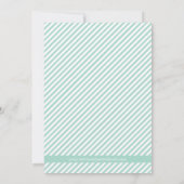 Faire-part de sauvegarde rayé vert menthe (Dos)