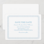 Faire-part de Save the Date arrondi encadré de ble (Devant / Derrière)