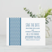 Faire-part de Save the Date avec Bordure Chevron B (Debout devant)