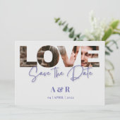 Faire-Part de Save the Date avec découpe photo Let (Debout devant)