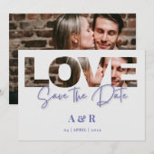 Faire-Part de Save the Date avec découpe photo Let (Devant / Derrière)