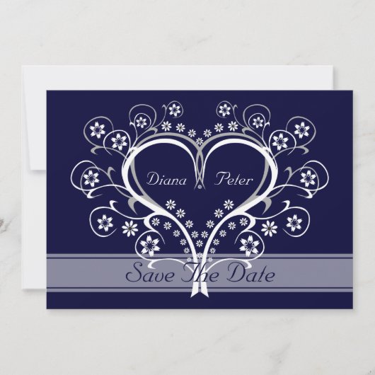Faire-part de save the date Écoutez mon cœur (Devant)