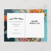 faire-part de Save the Date floral moderne et orig (Dos)