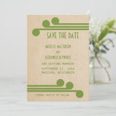 Faire-part de Save the Date Green Deco Chic (Debout devant)