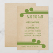 Faire-part de Save the Date Green Deco Chic (Devant / Derrière)
