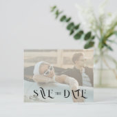 Faire-part de Save The Date minimaliste et chic (Debout devant)