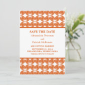 Faire-part de Save the Date Orange Modern Deco (Debout devant)