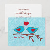 Faire-part de save the date pour amoureux (Devant / Derrière)