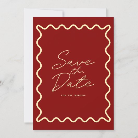 faire-part de save the date rétro fantaisiste dood (Dos)