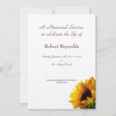 Faire-part de service commémoratif (Devant)