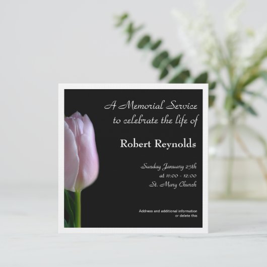 Faire-part de service commémoratif (Debout devant)