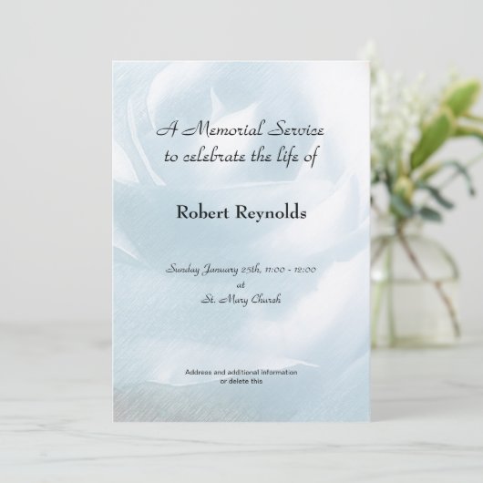 Faire-part de service commémoratif (Debout devant)