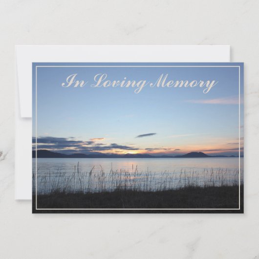 Faire-part de service commémoratif de Sunset (Devant)