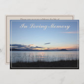 Faire-part de service commémoratif de Sunset (Devant / Derrière)