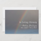 Faire-part de service commémoratif funéraire Rainb (Devant)