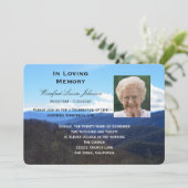 Faire-part de service commémoratif - Photo d'invit (Debout devant)