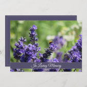 Faire-part de service de mémoire Lavender et Ladyb (Devant / Derrière)