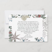 Faire-part de statistiques de naissance de vacance (Dos)