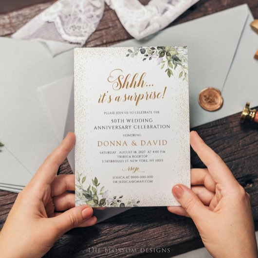 Faire-part de Surprise d'Anniversaire de Mariage -