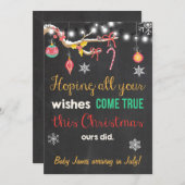 Faire-part de tableau de bord de la grossesse de N (Devant / Derrière)