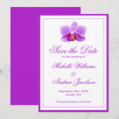 Faire-part de tenue de mariage Orchidée Violette É (Devant / Derrière)