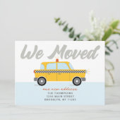 Faire-part de transfert de taxi de grande ville (Debout devant)