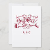 Faire-part de typographie moderne tableau burgundy (Dos)
