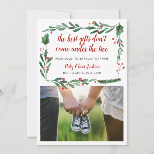 Faire-part de vacances de grossesse | Photo modern (Devant)