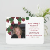 Faire-part de vigne de fraise (Debout devant)