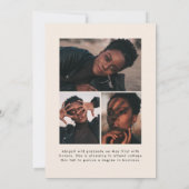 Faire-part Décalage Arch Cream 4 Diplôme photo (Dos)