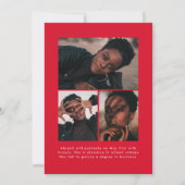 Faire-part Décalage Arch Red 4 Photo Graduation (Dos)