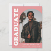 Faire-part Décaler Arch rose 4 Diplôme photo (Devant)