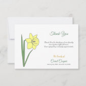 Faire-part décès Jonquille Pastel (Devant)