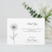 Faire-part décès Marguerite Dessin au trait (Debout devant)