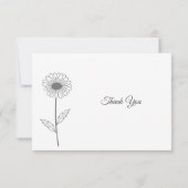 Faire-part décès Marguerite Dessin au trait (Dos)