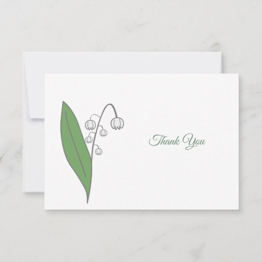 Faire-part décès Muguet Pastel (Dos)