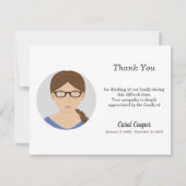 Faire-part décès sobre et minimaliste avec photo (Devant)