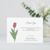 Faire-part décès Tulipe Pastel (Debout devant)