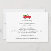 Faire-part Deck New Halls Photo Camion de Noël Déménagement (Dos)