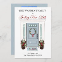 Deck New Halls Porte Bleue Photo de Noël Déménagem