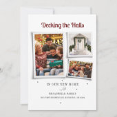 Faire-part Deck Nouvelles Halls Fêtes de Noël Déménagement (Devant)