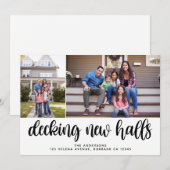 Faire-part Deck Nouvelles Halls Moderne Photo Vacances Déplac (Devant / Derrière)