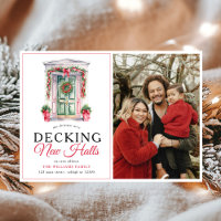 Deck Nouvelles Halls Porte de Noël Photo Déplaceme