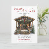 Faire-part Deck Nouvelles Halls Rustique Nouveau Accueil Noël (Debout devant)