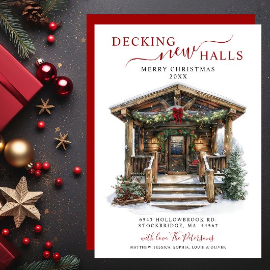 Faire-part Deck Nouvelles Halls Rustique Nouveau Accueil Noël