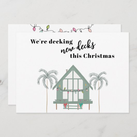 Faire-part Decks New Decks Beach House Palms Holiday Moving (Devant / Derrière)