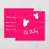 Faire-part Déclaration de grossesse Oh Baby (Devant / Derrière)