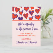 Faire-part Déclaration de grossesse pour la Saint-Valentin mi (Debout devant)